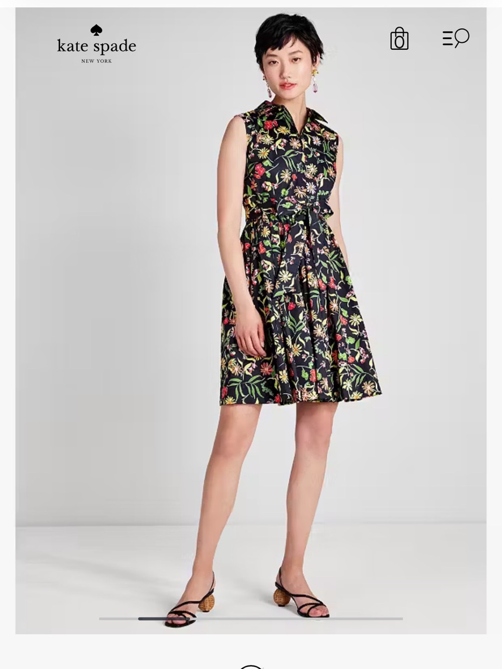 Kate Spade Garden Floral Marina Dress